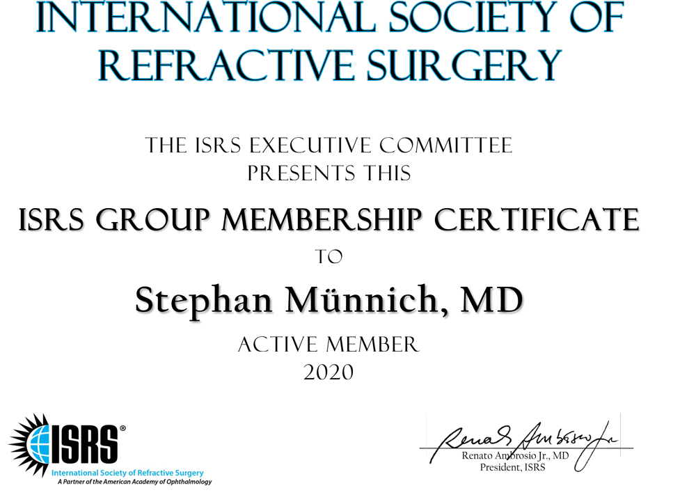 Dr. Münnich - Mitglieder der ISRS